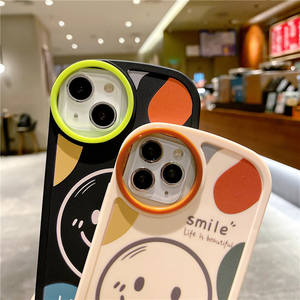 Ins Mode Sourire Visage Téléphone étui pour <span class=keywords><strong>iphone</strong></span> 15 14 11 <span class=keywords><strong>12</strong></span> 13 <span class=keywords><strong>Mini</strong></span> étui Pro X XS Max XR 7 8 Plus SE Housse En Silicone Souple - Product Image 4