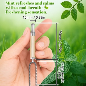 Inhalateur Portable Anti-Angst pour Arrêter de Fumer, Aide à l'Inhalation d'Huiles Essentielles, Bâtonnets de Thé Vert, Collier Cigarette - Product Image 3