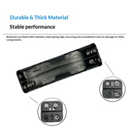 Boîtier de batterie allongé pour 8 piles AA, support 12V, rangement double face, conteneur pour piles bouton 9V, à souder et connecter soi-même