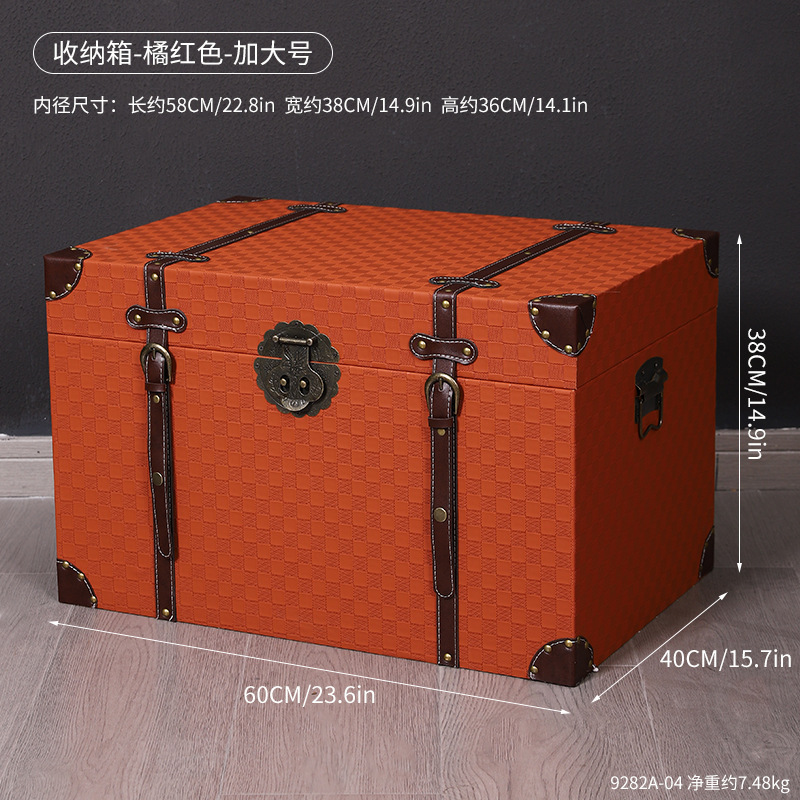 9282A-04 Boîte de rangement - Orange-Rouge - Extra Large