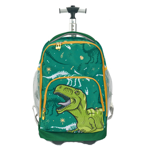 <span class=keywords><strong>Mochila</strong></span> Escolar con <span class=keywords><strong>Ruedas</strong></span> Impermeable de Dibujos Animados de Dinosaurios, Personalizada al por Mayor, de 36-56L, para Niños y Estudiantes - Product Image 1