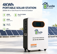 Station d'alimentation portable 2000W, générateur solaire grande capacité 4000Wh, pour la maison, le camping-car, le camping, les situations d'urgence en extérieur