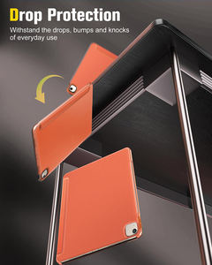 Housse de protection mince à trois plis antichoc en cuir Pu pour tablette Pc Logo personnalisé pour iPad Pro 11 pouces 2024 Air 11 M2 2024 Air 5 - Product Image 4