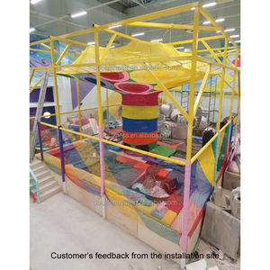 Aire de jeux pour enfants personnalisable, structure de jeu intérieure en corde tressée, arbre arc-en-ciel, <span class=keywords><strong>trampoline</strong></span> combiné, équipement de parc d'attractions - Product Image 5