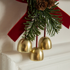 Wholesale Christmas Decoration Xmas Tree <strong>Small</strong> Bell Pendant With Velvet Bow Strap Christmas Hanging <strong>Ornaments</strong> - Product Image 4