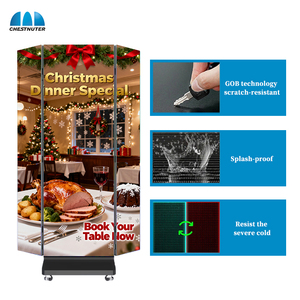 Pantalla LED Plegable para Interiores, Pantalla <span class=keywords><strong>Electrónica</strong></span> Trifold a Todo Color, Tótem Publicitario Móvil, Cartel LED - Product Image 3