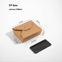 Emballage alimentaire jetable à emporter, boîte en papier kraft pour frites, nuggets de poulet frit, boîte alimentaire en papier kraft