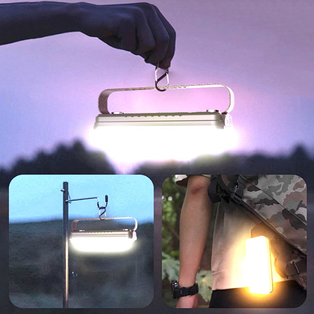 USB Rechargeable Lithium-Ion LED Camping Lantern Portable Tent Light IP54 Waterproof 50m Lighting Radius for Outdoor Emergency