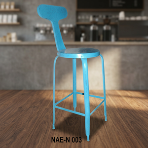 INDUSTRIAL <b>Vintage</b> Collection Tall Bar Chair High Quality Iron <b>Stool</b> Home Bar Hotel Commercial Use Durable Light Weight - Product Image 2