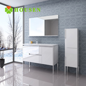 Housen Vente en gros Chine Bois Moderne Salle de Bain Vanité Armoires avec Lavabo - Product Image 1