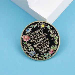 Thư Thế giới là đầy đủ của những điều kỳ diệu, kiên nhẫn chờ đợi cho các giác quan của chúng tôi để phát triển sắc nét hơn men kim loại Trâm Pin huy hiệu - Product Image 2