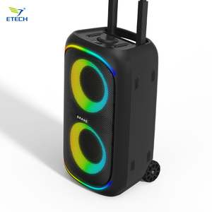 Đèn RGB ngoài trời 10W tích hợp loa, tay cầm kéo dài, chống nước IPX5, dùng cho bãi biển/cắm trại, xoay 360 độ, Tết Nguyên đán 2024 °   Thiết kế bánh xe Bass - Product Image 1