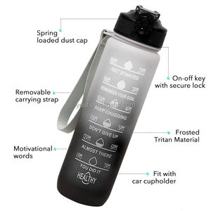 Wasserflaflabotol Minum 1000ml Tritan plastik şişeler su sporları spor 1L Bpa ücretsiz özel Logo - Product Image 3