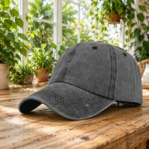 Casquette de baseball 6 panneaux en coton lavé, style vintage, avec logo personnalisé, casquette structurée vierge pour la vente en gros, visière <span class=keywords><strong>pare</strong></span>-<span class=keywords><strong>soleil</strong></span> pour les propriétaires de marques - Product Image 1