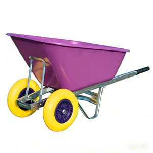 <span class=keywords><strong>Carretilla</strong></span> de Gran Capacidad de 200L, Resistente, con Doble <span class=keywords><strong>Rueda</strong></span>, Carro de Jardín Industrial para Construcción y Trabajo Agrícola - Product Image 1