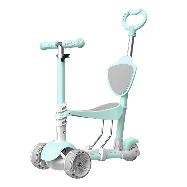 5 in 1 wholesale ride mini cheap 3 wheels smart kids scooter with seat