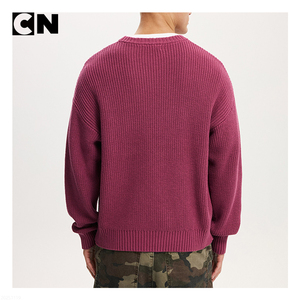 โรงงานผลิตเสื้อสเวตเตอร์รับรองมาตรฐาน GRS ออกแบบโลโก้ได้ตามต้องการ ผ้าฝ้าย 100% ทรงคอกลม สำหรับผู้ชาย ใส่ได้ในฤดูหนาว ระบายอากาศได้ดี สวมใส่สบาย น้ำหนัก 360 กรัม - Product Image 4