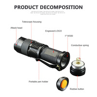 Offre Spéciale aluminium multifonctionnel led lumière forte lampe de poche extérieure domestique portable antidéflagrant lampes de poche étanches
