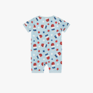 Vêtements pour enfants Miozing pour le 4 juillet, 0-24 <span class=keywords><strong>mois</strong></span>, pyjamas d'été respirants en bambou pour enfants en stock, barboteuse pour bébé - Product Image 2