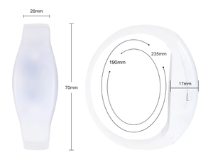 Neue 4LEDs 433 DMX RGB LED Armband 2.4G Fern gesteuerte Festival Taschenlampe 20 Zonen für <span class=keywords><strong>Party</strong></span> dekorationen erhältlich - Product Image 5