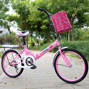 Jinyfeng Folding Bike 20 Inch Aluminum Alloy <b>Frame</b> With Basket For Adults And Students - Product Image 2