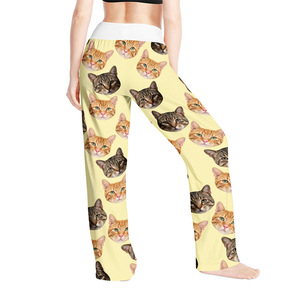 Tùy Chỉnh Của Phụ Nữ Ngủ 3D In Đầy Đủ Chiều Dài Thoải Mái <span class=keywords><strong>Pajama</strong></span> Quần - Product Image 4