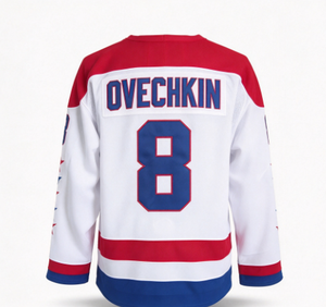 Maillot de hockey des Capitals # 68 Jagr # 8 Ovechkin # 32 Hunter # Collection de 5 maillots cousus pour hommes Langway - Product Image 2