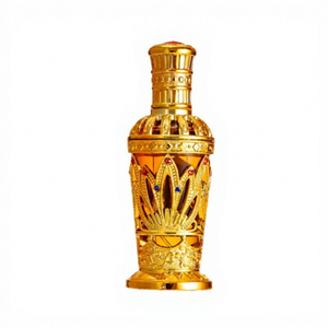 Elegante Botella de Perfume con Detalles Dorados, Aroma Floral Cálido Rojo y Azul, Set de Regalo, Tamaño Regular - Product Image 1