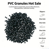 Granul PVC Hitam Polivinil Klorida Daur Ulang, Masterbatch, Bahan Baku untuk Sepatu, Sandal, Pipa, Mainan Plastik, Injeksi