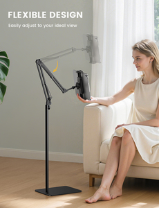 Support de <span class=keywords><strong>tablette</strong></span> réglable en hauteur Lamicall STFT05, bras flexible, support de téléphone portable, <span class=keywords><strong>pour</strong></span> tablettes de 4 à 13 pouces, support mobile <span class=keywords><strong>pour</strong></span> lit, canapé, salle de sport, entraînement - Product Image 2