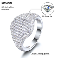 Drops hipping Anillos Fine Jewelry 925 Sterling Silber VVS Moissan ite Diamond Cluster Paar Ehering für Frauen Mädchen