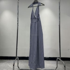 Robe longue décontractée sans manches à rayures pour femme, style transfrontalier Europe-Amérique, idéale pour les vacances à la plage - Collection 2026 - Product Image 6