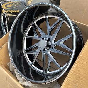 <span class=keywords><strong>SS</strong></span> giả mạo 8x170 đen sâu lõm bánh xe cho quốc tế cxt kenworth T880 Nissan Titan XD off road 22 24 26 28 inch vành - Product Image 3