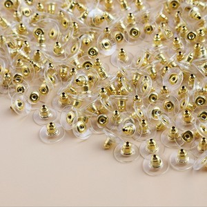 Gold Bullet Shape Ear <b>Studs</b> Metal Plated For <b>Earring</b> Making DIY Jewelry Findings Round Disc Shape Accessories - Product Image 1
