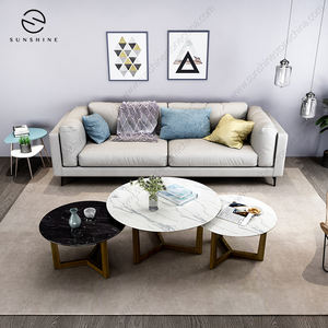 Conjunto de muebles modernos para Hotel, mesa de centro con sofá de mármol blanco anidadas, calidad 2021 - Product Image 4