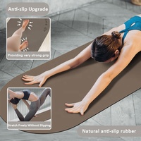 Tapete de Yoga Personalizado Sansd, Arqueado, de Goma PU, Color Verde Oliva, Forma Ovalada, Ecológico, Antideslizante, de Lujo, Natural