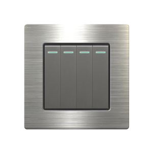 Interruptor de luz de pared de la UE gris metal, enchufe eléctrico recargable USB universal de acero inoxidable, interruptor de control de velocidad atenuador de 220V - Product Image 5