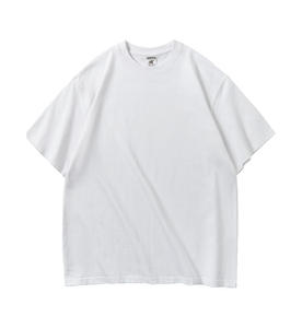 T-shirt da uomo estiva in cotone puro lavorato a maglia da 280g, traspirante, oversize, girocollo, a maniche corte, unisex - Product Image 3