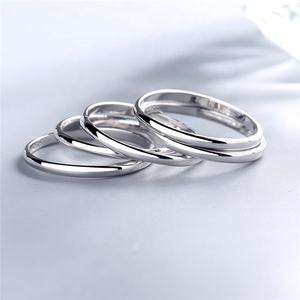 Оптовая продажа, однотонные ювелирные изделия из 925 стерлингового серебра, парное кольцо для свадебных украшений, простое кольцо для мужчин - Product Image 6