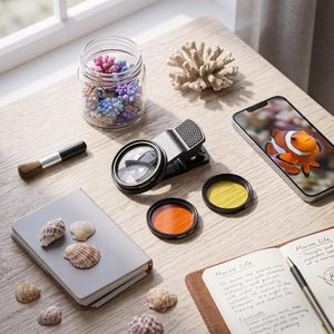 ชุดเลนส์กรองสีส้มเหลืองสำหรับกล้องมือถือแบบหนีบ รุ่น Universal Clip External Mobile Camera Cover Coral Lens ขนาด 37 มม. 52 มม. สำหรับตู้ปลา - Product Image 5