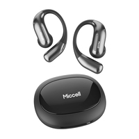 Écouteurs sans fil TWS Miccell pour le gaming 6.0, écouteurs sportifs à crochet d'oreille avec indicateur LED, étanches IPX4 et commandes tactiles