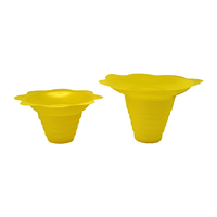 Gobelets en plastique en forme de fleur de 4 oz (250 ml) pour glace pilée, cônes de neige, desserts et crèmes glacées - Grande Vente
