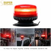 Micro Baliza Magnética SM812GCR, Luz Giratoria LED de 12-24V, Luz de Advertencia de Seguridad Giratoria, 3 Años de Garantía