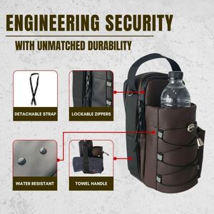 OEM/ODM PREMIUM Magnetic Gym Bag Gym Pouch with <b>Water</b> <b>Bottle</b> and Phone Storage Key <b>Clip</b> Wallet Pocket Adjustable Sling Strap - Product Image 4