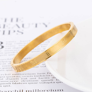 Pulsera con Mantra de Buda Amitabha de Yunnique, Chapada en Oro de 18K, Acero de Titanio, Unisex, para Uso Diario - Product Image 1