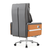 Chaise de bureau ergonomique pivotante pour ordinateur, personnalisable en usine, moderne, réglable, de luxe, pour manager, en PU, avec roulettes et inclinable