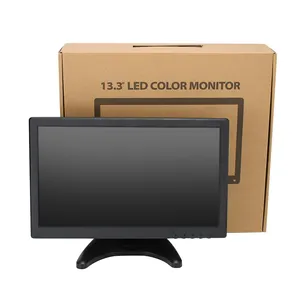 2022 Dikembangkan Layar Lebar 13.3 "Inci TFT LCD Monitor HDMI Display dengan Speaker Built-In