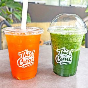 Custom Logo 12/14/16/22oz Eco-friendly Transparent PET <b>Plastic</b> Disposable Single Wall <b>Cups</b> Lids Juice Ice Coffee Beverages - Product Image 3