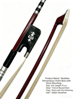 French Style Round Stick Cello Bow ZWA13 - Premium Pernambuco Quality Handmade for Professional Cellists & Advanced Students