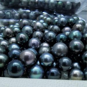 Perla Tahitiana suelta Natural 8-13mm agua de mar Negro Tahití nacarado alta calidad de grado AAAAA para Joyería Fina - Product Image 4